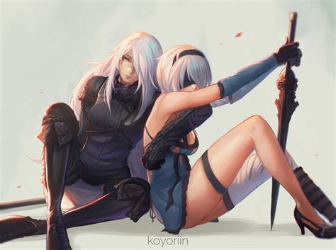 Nier Automata A2 And 2b The First Nier Automata Dlc Comes Out In A Few Days So I Did A