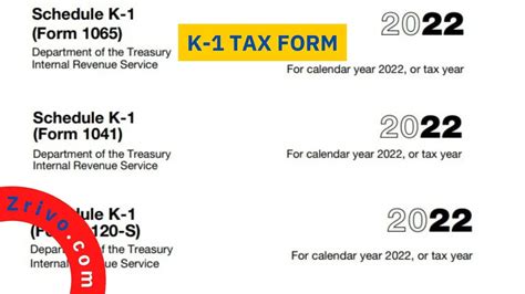 K 1 Tax Form 2023