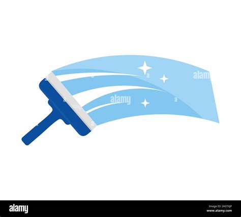 Сleaning Window With Squeegee And Wiper Logo Design Rubber Squeegee