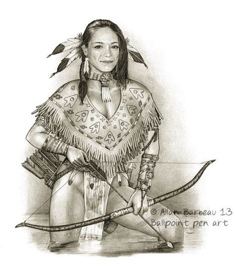 Native American Sketches Pen Art Kristin Kreuk Native American By ~artisallan On