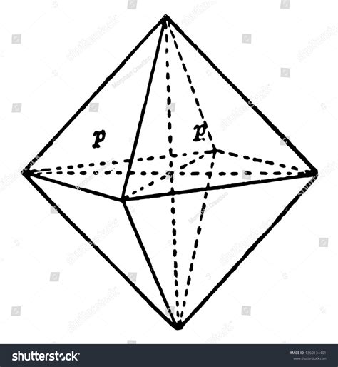 Un Diagrama De Octaedro O Pirámide Vector De Stock Libre De Regalías