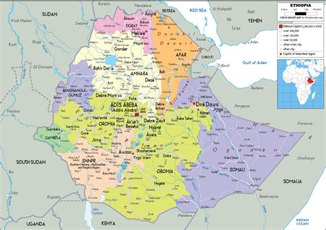 Ethiopia Regions Map