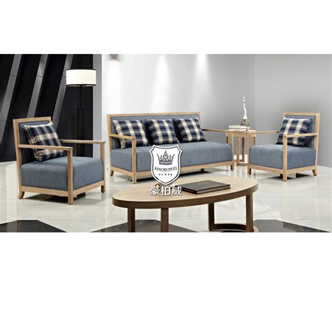 China Modern Wooden Sofa Set Designs In Oak Finish For Hotel China
