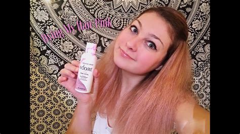Dying My Hair Pink With Adore Youtube