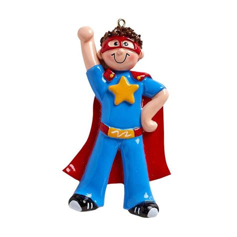 Personalized Superhero Christmas Ornament Superboy Hero Cape Etsy