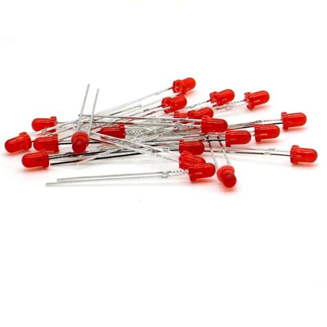 20x Led Rouge 3mm Red Led Diode 21v 20ma