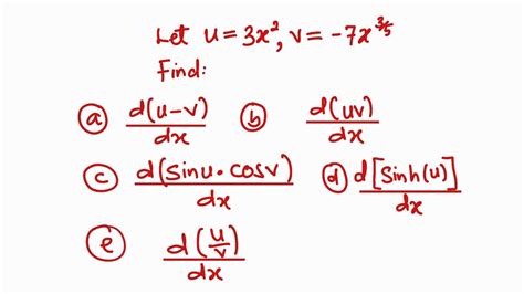 Differential Calculus Chain Rule Product Rule Quotient Rule Youtube