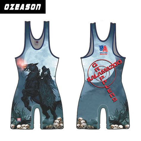 New Sublimation Print Spandex Wrestling Wear Customized Mens Quick Dry