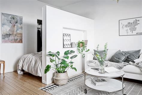 Three of the main pitfalls are that expansive layouts provide little privacy, can feel empty and overwhelming, and often lack clearly. Studio apartment with a half high dividing wall | Studio ...