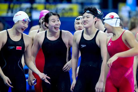 Fina World Championships China Win Womens 4x50m Silver Cgtn