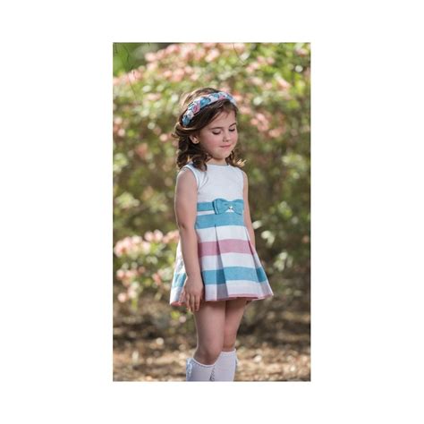 Miranda Girls Turquoise And Pink Stripe Dress And Pants