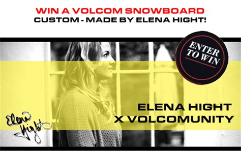 Elena Hight X Volcom Snowboard Giveaway Snowboarder