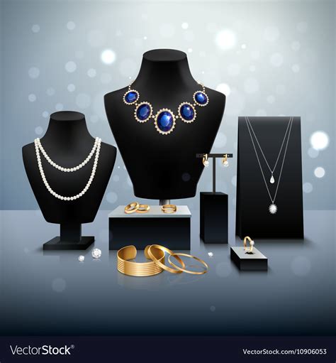 Realistic Jewelry Display Royalty Free Vector Image