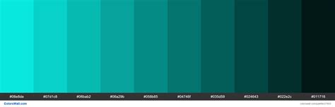 Shades Of Bright Turquoise Color 08e8de Hex Colorswall