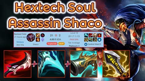 Hextech Soul Lethality Crit Shaco Jungle S12 League Of Legends Full Gameplay Infernal