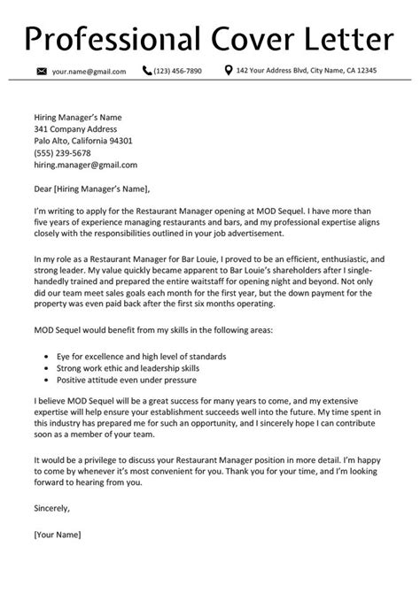 Professional Cover Letter Examples For Job Seekers Job Cover Letter Cover Letter For