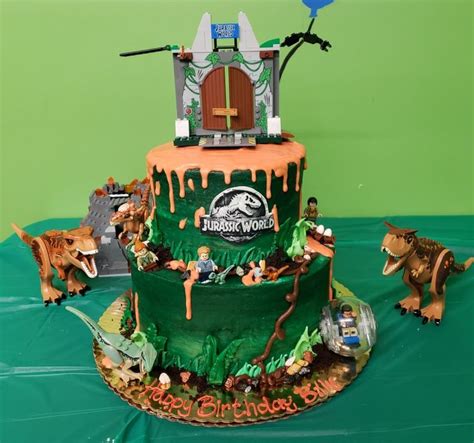 Pin By The Merlins On Birthday Party Ideas Jurassic World Cake