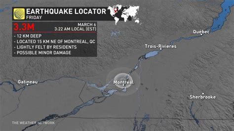 The Weather Network - Magnitude 3.3 earthquake rattles Montreal, intense shaking felt