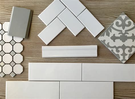 Enjoy free shipping on most stuff this tile has a beautiful white finish that easily blends with most of the decors and settings. White herringbone subway, octagon and dot with gray accent ...