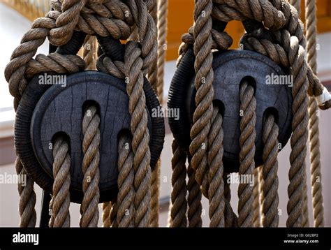 Rope And Pulley Stock Photo Alamy