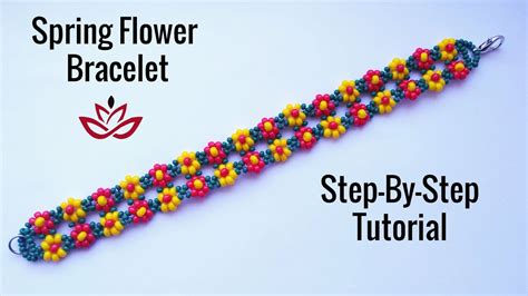Spring Flowers Beaded Bracelet Tutorial How To Make Beaded Bracelet