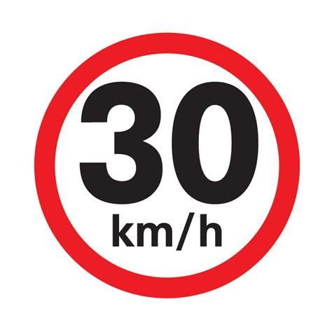10 Kmh Speed Limit Sign No Fixings