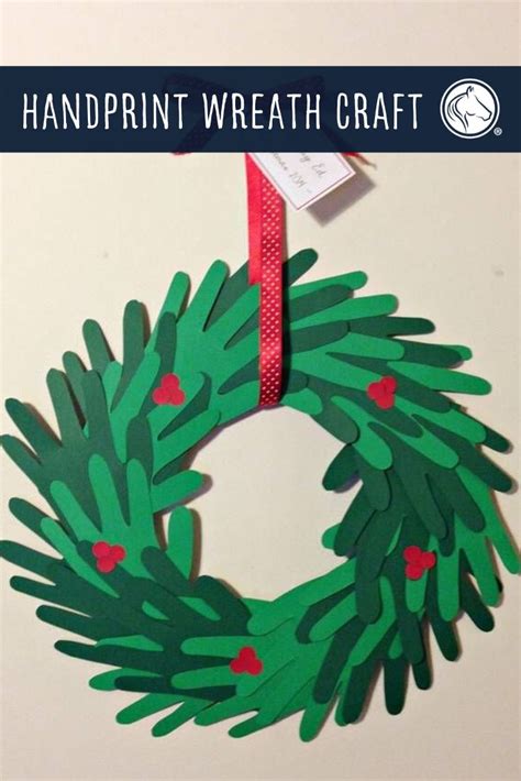 Diy Handprint Wreath Craft Wreath Crafts Christmas Classroom Crafts