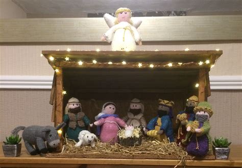Nativity Scene I Knitted My Husband Designed And Made The