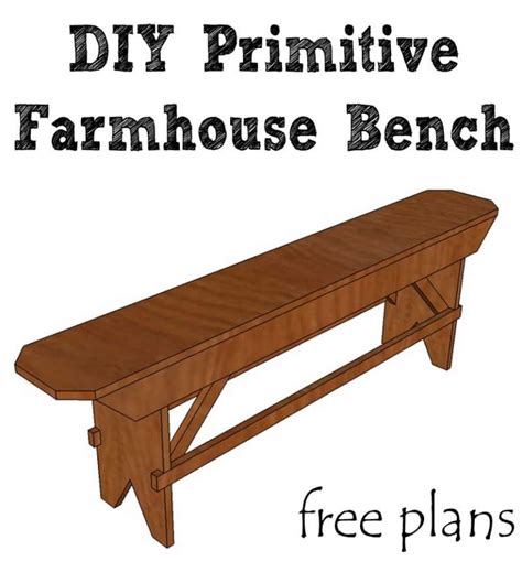 How To Build A Primitive Farmhouse Bench Remodelaholic