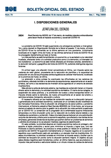 Real Decreto Ley 82020 Grupo Jenasa Asesoría Gestoría Consultoría