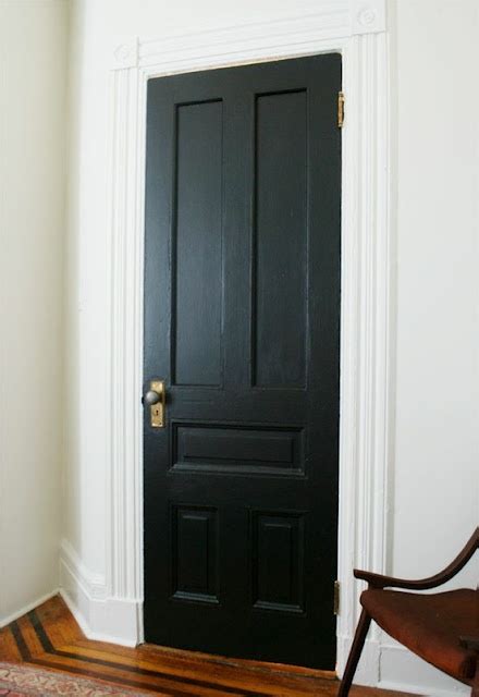 Paint All Interior Doors Black And Trim White Antique