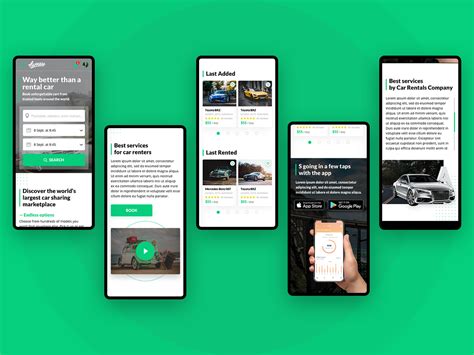 Awocaro Mobile Home Page For Car Rental Website By Kirill Yevdokimov