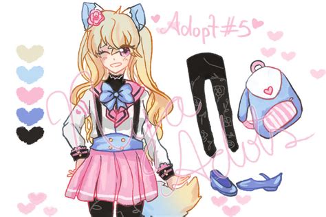 [closed] female adopt auction 5 by nyastyle on deviantart