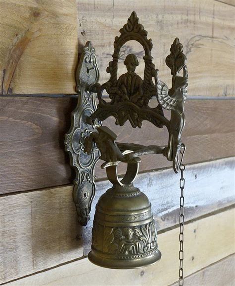 Vintage Wall Mounted Bell Monastery Bell Antique Brass Bell Etsy Canada Vintage Walls