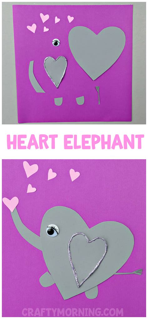 Heart Elephant Valentine Craft Crafty Morning Elephant Valentine