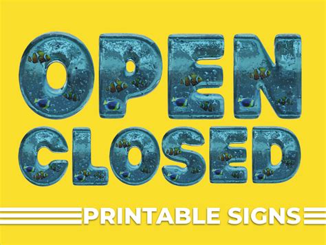 Open Closed Printable Signs