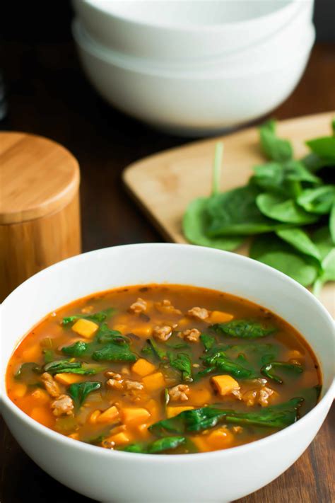 Maybe you would like to learn more about one of these? Spinach Sweet Potato Soup - Primavera Kitchen