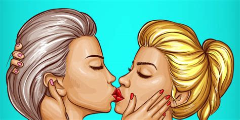 Close Up Lesbian Kissing Banque Dimages Et Photos Libres De Droit Istock