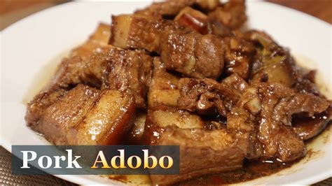 Pork Adobo Filipino Dish Adobong Baboy Youtube