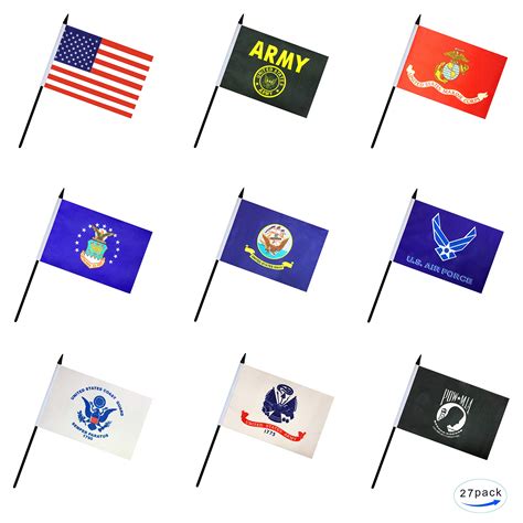 Buy 27 Pack Army Armed Forces Stick Set Small Mini Us Army Gold Crest
