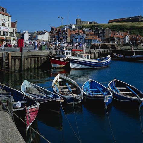 Whitby On The Yorkshire Coast A Stunning Sight With Atmospheric Abbey