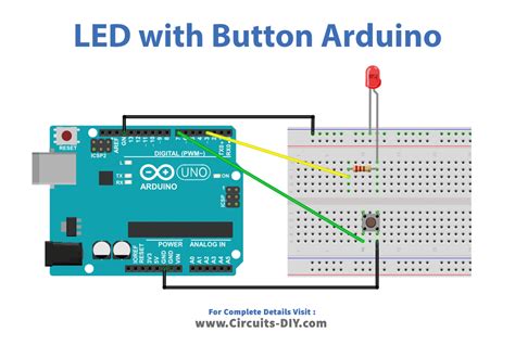 Control Led With Push Button Arduino Tutorial