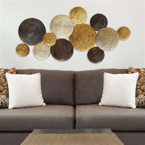 Workman smear wall glue with brush. Large Multi Discs Wall Art Sculpture Circular Decor ...