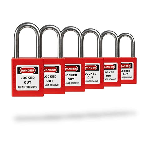 Tradesafe Lockout Tagout Lock Set 6 Red Keyed Differently Osha Loto