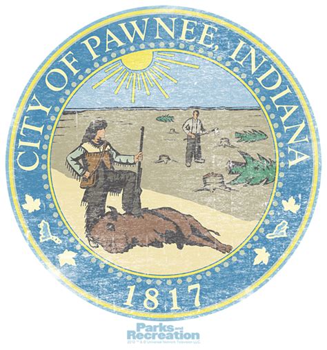 Parks And Rec Distressed Pawnee Seal T Shirt For Sale By