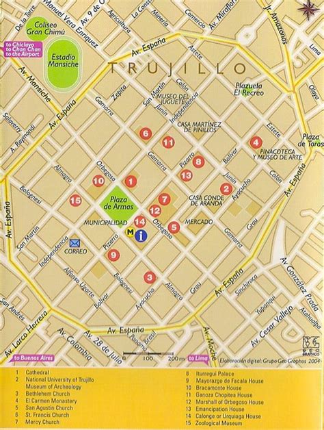 Tourist Map Trujillo Tourist Map Of Dowtown Of Trujillo Flickr