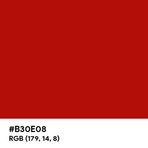 Blood Color Hex Code Is B30e08
