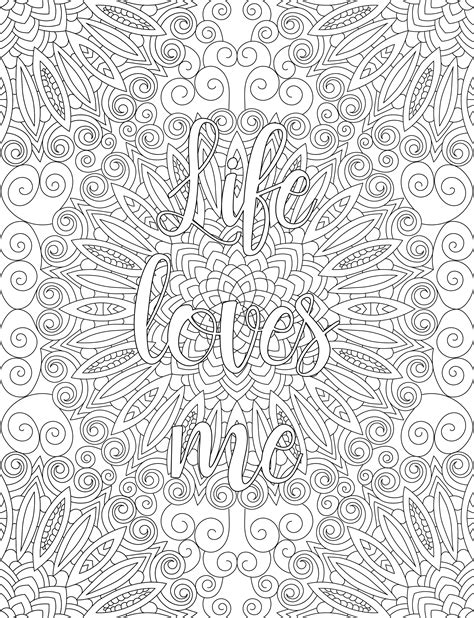 Printable Free Positive Affirmation Coloring Pages Pd