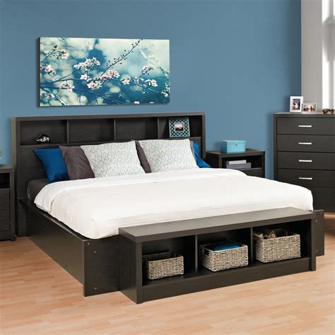 This bed frame came to my place and the boxes it came with are destroyed , so i could not returned it back. District Platform Bed King Washed Black - Prepac ...