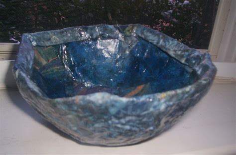 Buy Custom Made Paper Mache Decorative Bowl Made To Order From Karenk